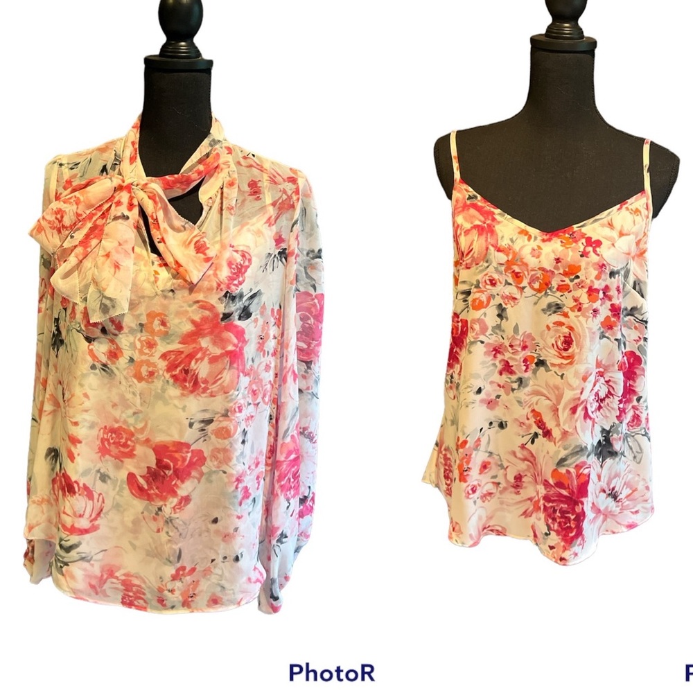 WHBM blouse with matching camisole - Picture 2 of 7